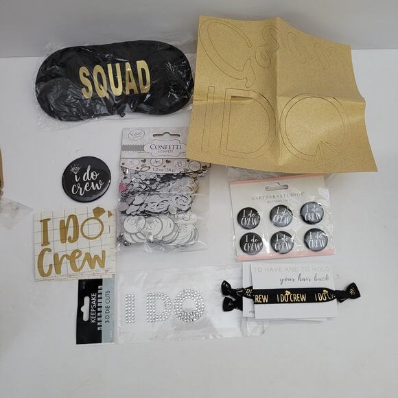 Bridal Party or Bachelorette "I Do Crew" Accessories Collection - Picture 1 of 11